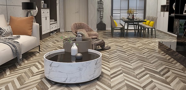 Elegant Fishbone Vinyl Flooring Manufacturing For Modern Interiors