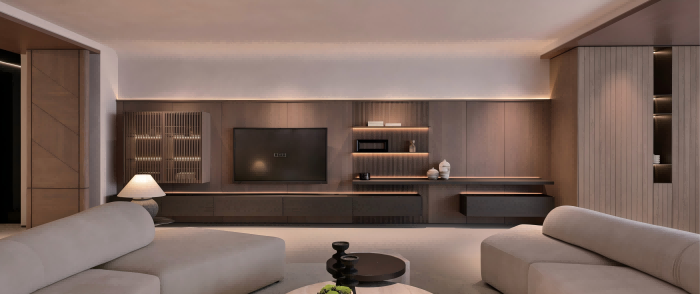 custom cabinet by material calm wood