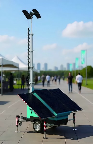 mobile solar light tower