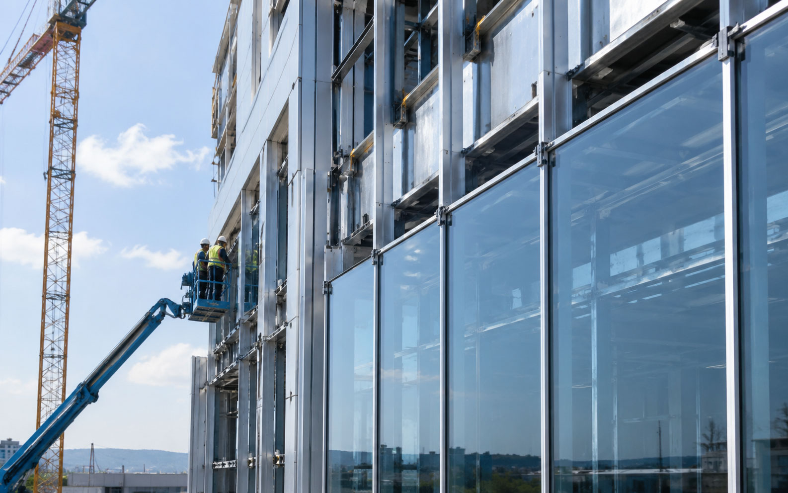 Installing Curtain Wall Installing Curtain Wall